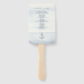 航海のいかり水色海結婚 ハンドファン (裏面)