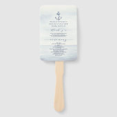 航海のいかり水色海結婚 ハンドファン (正面)