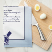 航海のいかり独自のレシピキープサクを作成 キッチンタオル (四つ折り)