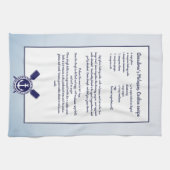 航海のいかり独自のレシピキープサクを作成 キッチンタオル (横)