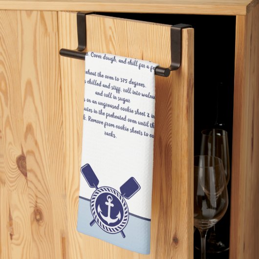 航海のいかり独自のレシピキープサクを作成 キッチンタオル (三つ折り)