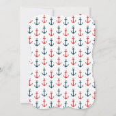 航海のいかり男遠くに子の赤ちゃんシャワー 招待状 (裏面)