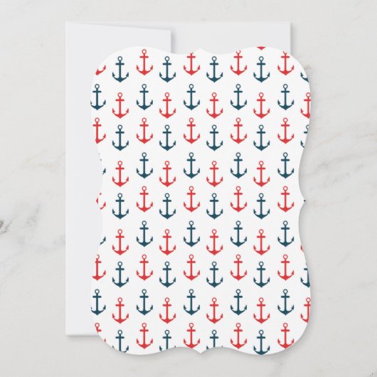 航海のいかり男遠くに子の赤ちゃんシャワー 招待状 (裏面)