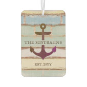 航海のいかり素朴ウッドボート名 カーエアーフレッシュナー (裏面)