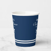航海のいかり紺ブライダルシャワーパーティー 紙コップ (左)
