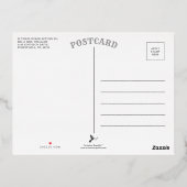 航海のいかり結婚の写真が日付を保存実在する 箔招待状ポストカード (裏面)