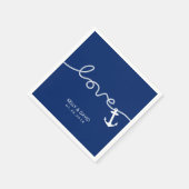 航海のいかり結婚の結び目 スタンダードカクテルナプキン (角)