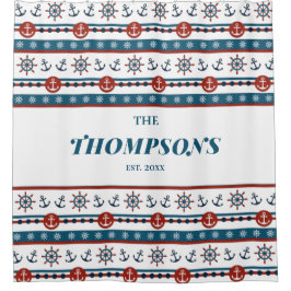 航海のいかり結婚アニバーサリーギフトアイディア シャワーカーテン