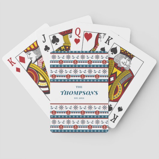 航海のいかり結婚アニバーサリーギフトアイディア トランプ (裏面)