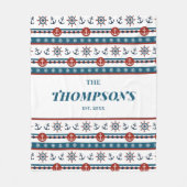 航海のいかり結婚アニバーサリーギフトアイディア フリースブランケット (正面)