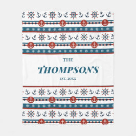 航海のいかり結婚アニバーサリーギフトアイディア フリースブランケット