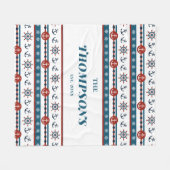 航海のいかり結婚アニバーサリーギフトアイディア フリースブランケット (正面(横))