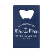 航海のいかり結婚ブライダルパーティ賛成 クレジットカード栓抜き (裏面)