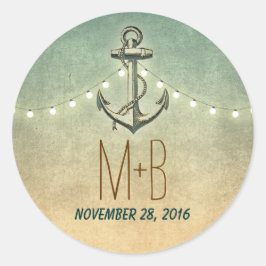 航海のいかり結婚及び灯火 ラウンドシール