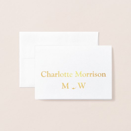 航海のいかり結婚名前をカスタムするのテーブル 箔カード (封筒付き正面)