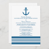 航海のいかり結婚式の招待 招待状 (正面/裏面)