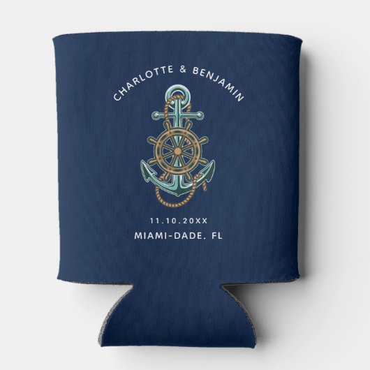 航海のいかり結婚式レセプションカスタム 缶クーラー (裏面)