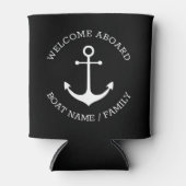 航海のいかり船カスタム名ウェルカムクアボード 缶クーラー (正面)