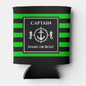 航海のいかり船長名またはボートライム 缶クーラー (正面)