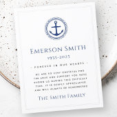 航海のいかり葬儀悔やみや弔慰サンキューカード サンキューカード