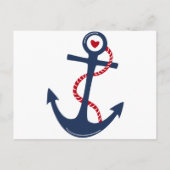 航海のいかり蔵書持参ベイビーシャワー インビテーションポストカード (裏面)