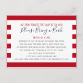 航海のいかり蔵書持参ベイビーシャワー インビテーションポストカード (正面)