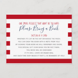 航海のいかり蔵書持参ベイビーシャワー インビテーションポストカード