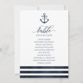 航海のいかり表番号座席表カード 招待状 (正面)