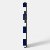 航海のいかり記号、白および青のストライプ記号 Case-Mate iPhoneケース (裏面 / 左)