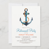 航海のいかり退職パーティの招待状 招待状 (正面)
