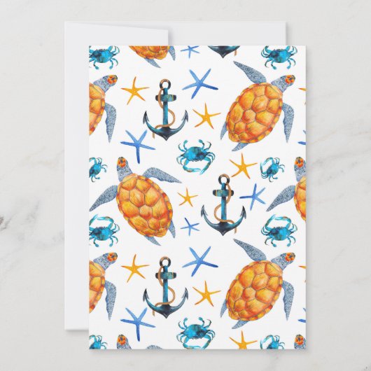 航海のいかり退職パーティの招待状 招待状 (裏面)