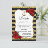 航海のいかり金ゴールドブストライプラック結婚詳細 エンクロージャーカード (スタンド正面)