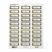 航海のいかり金ゴールドブラックストライプ住所 シール (フルシート)