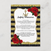 航海のいかり金ゴールドブラックストライプ安全対策 エンクロージャーカード (正面)