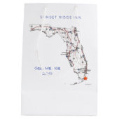 航海のいかり鍵ラルゴ結婚マップウェルカムバッグ ミディアムペーパーバッグ (裏面)