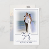 航海のいかり2写真の結婚台本ありがとう サンキューカード (正面/裏面)