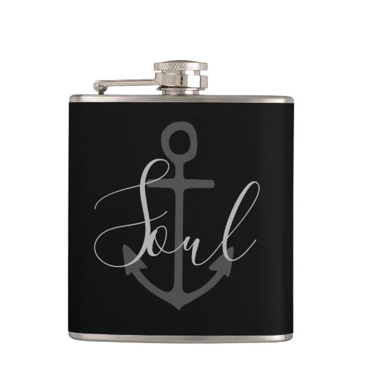航海のいかり+グレーSOULタイプの黒 | フラスク (正面)