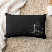 航海のいかり+グレーSOUL型 | ランバークッション (ブランケット)