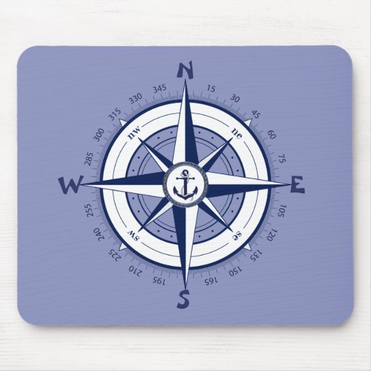 航海のいかり、コン航海のパス、ケルト円 マウスパッド (正面)