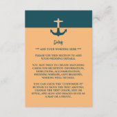 航海のいかり – コーラルブルー結婚ズ詳細 エンクロージャーカード (正面)