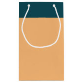 航海のいかり – コーラルブルー – ビーチ結婚式 スモールペーパーバッグ (裏面)