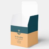 航海のいかり – コーラルブルー – ビーチ結婚式 フェイバーボックス (オープン)