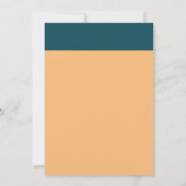 航海のいかり – コーラルブルー – ビーチ結婚式 招待状 (裏面)