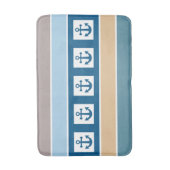 航海のいかり&ストライプバスマット バスマット (正面縦)