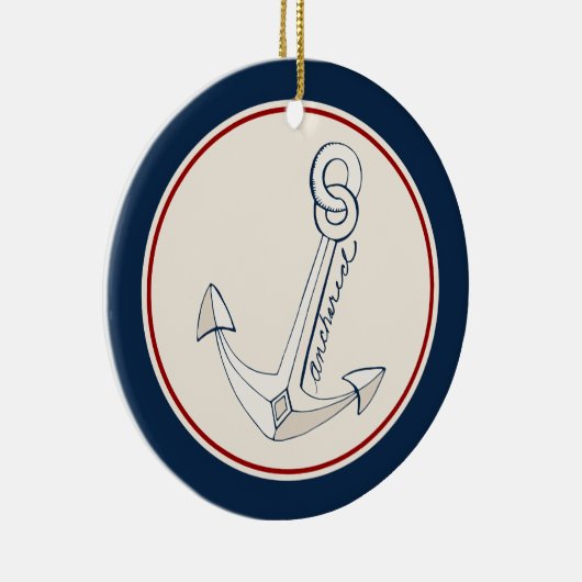 航海のいかり セラミックオーナメント (右)