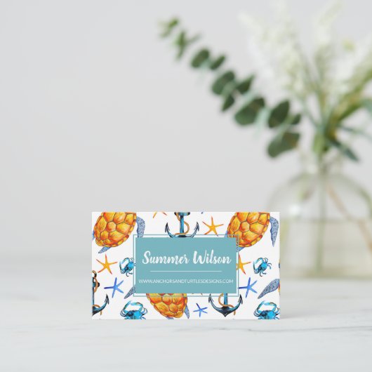 航海のいかり&タートルズ名刺 名刺 (スタンド正面)