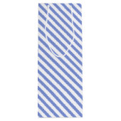 航海のいかり – ネイビーブルーストライプの抱き枕 ワインギフトバッグ (裏面)