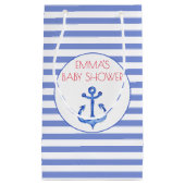 航海のいかり – ネイビーベイビーシャワー抱き枕 スモールペーパーバッグ (正面)