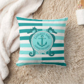 航海のいかり/ノット/シーホース/ウォームアクアメイン クッション (ブランケット)