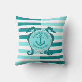 航海のいかり/ノット/シーホース/ウォームアクアメイン クッション (裏面)